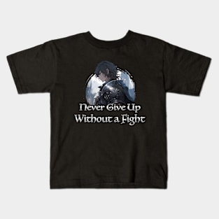 Warrior Knight Motivation Quotes - Anime Shirt Kids T-Shirt